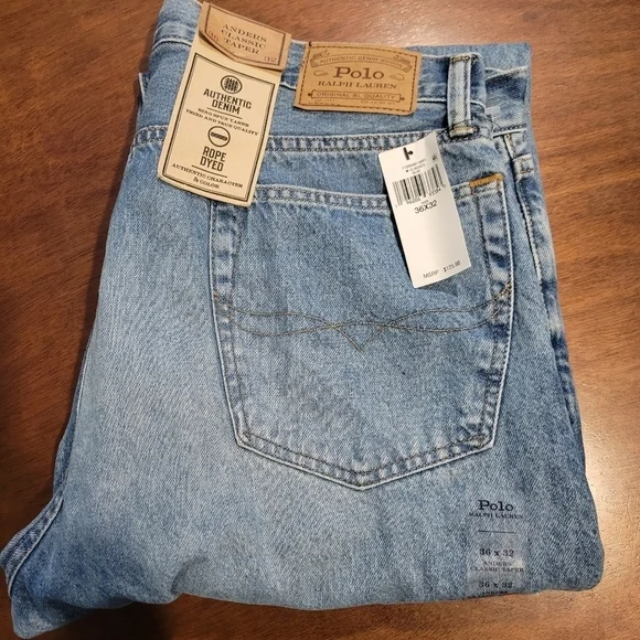 Polo Ralph Lauren Anders Classic Tapered Fit Jeans NWT 36 x 32 Men's - Picture 6 of 15